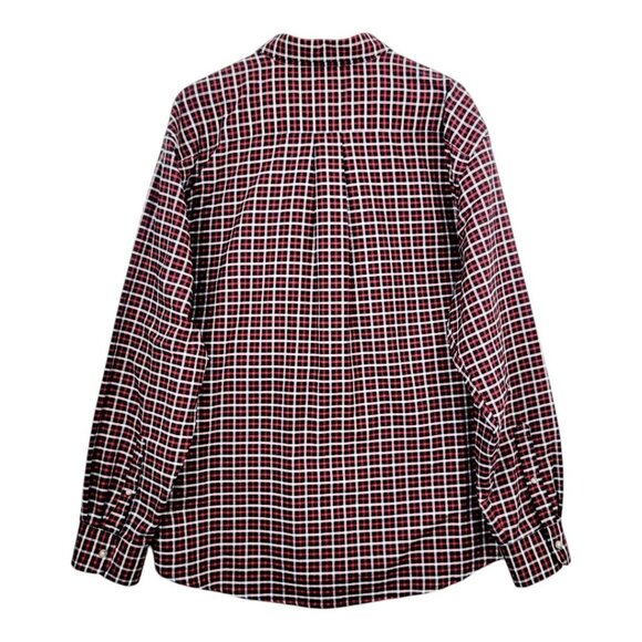 Men XXL St. Johns Bay Red Plaid Button-Down Long Sleeve Comfy Stretch Easy Care - Picture 2 of 14